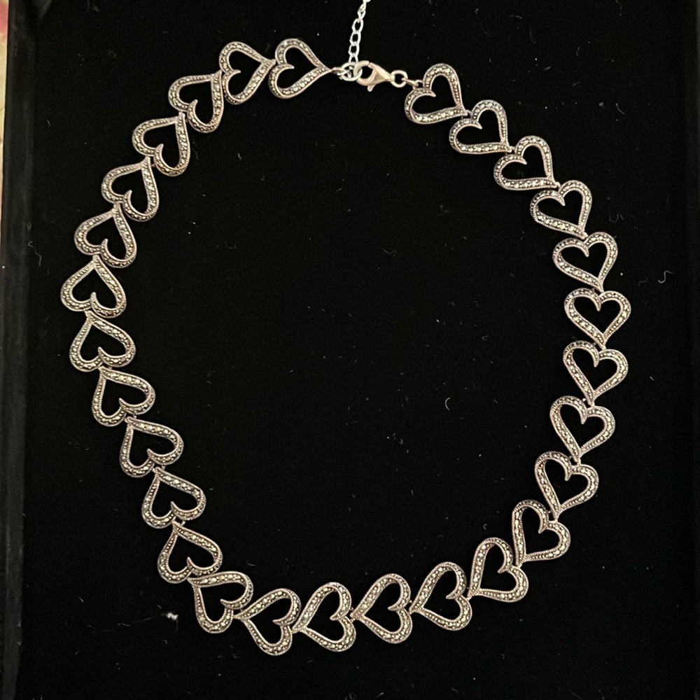 Suspicion 16-18” sterling silver & marcasite necklace
